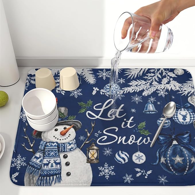 Christmas-blue snow