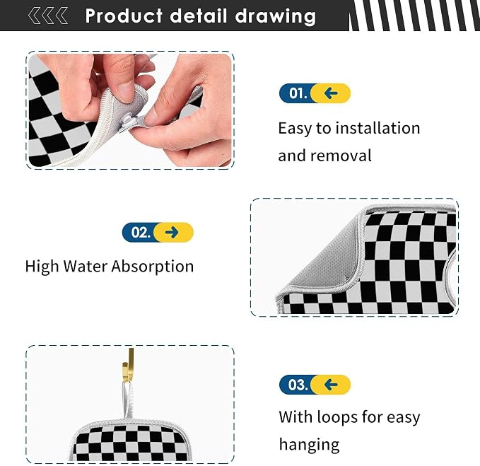checkered black and white