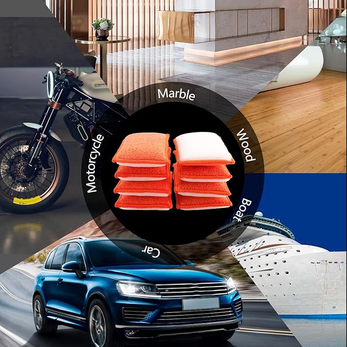 8pcs Car Interior Scrubbing Sponge