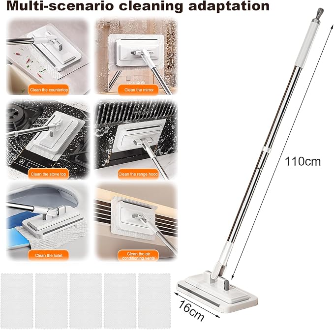 2 110cm Mops + 10 Cloths