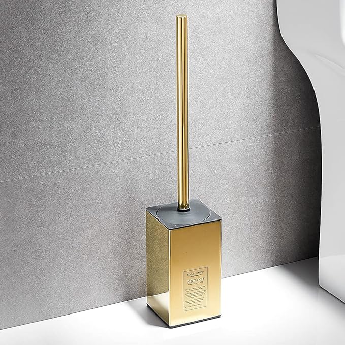 17-inch High Square Polished Gold