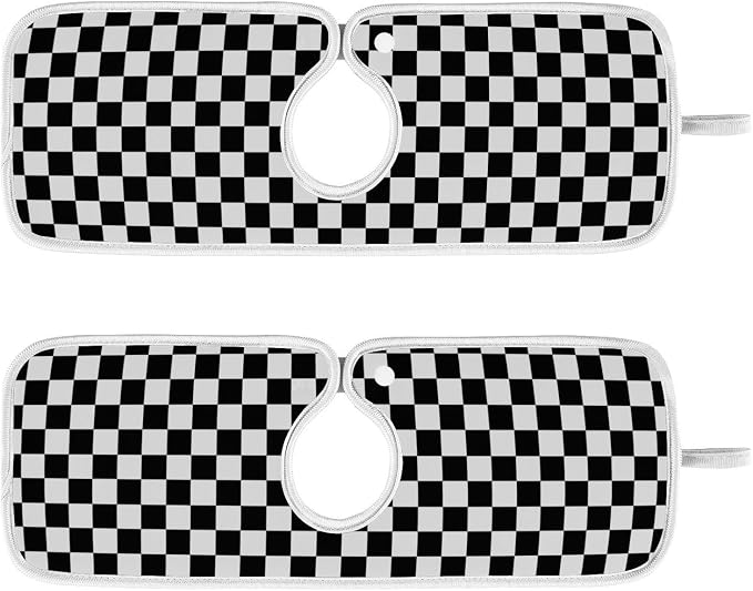 checkered black and white