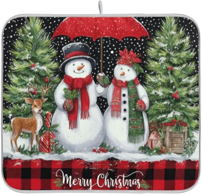 merry christmas with snowmen