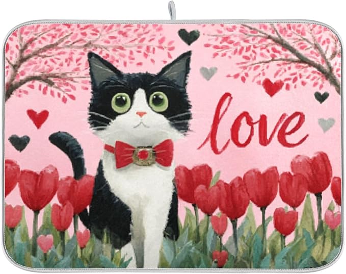 tulips cat love