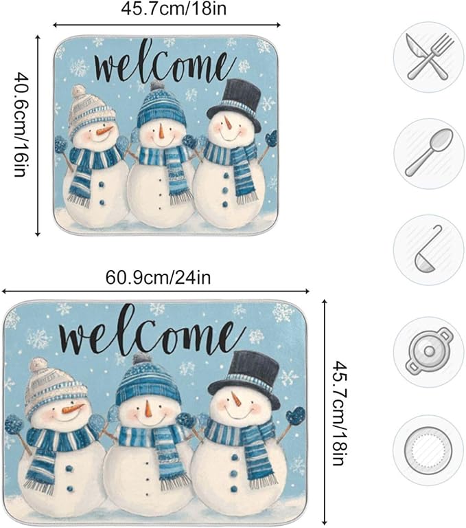 three snowmen winter