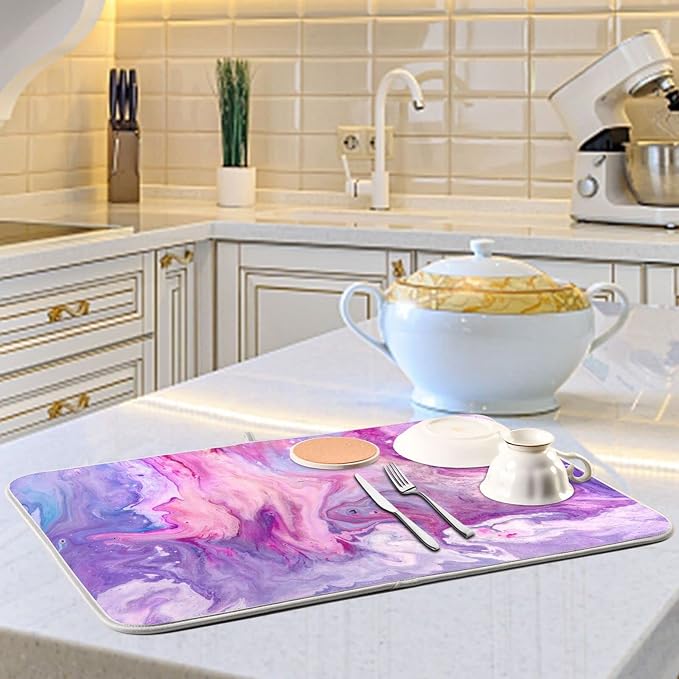 Abstract Purplr Pink Marble Paint