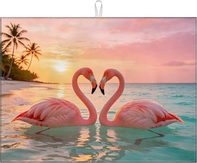 Sunset Flamingos