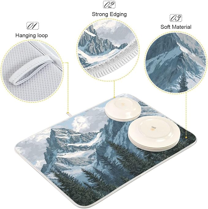 Snow Mountain and Green Forest