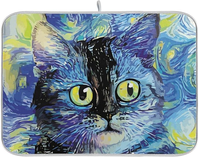 Cat Blue Starry Sky