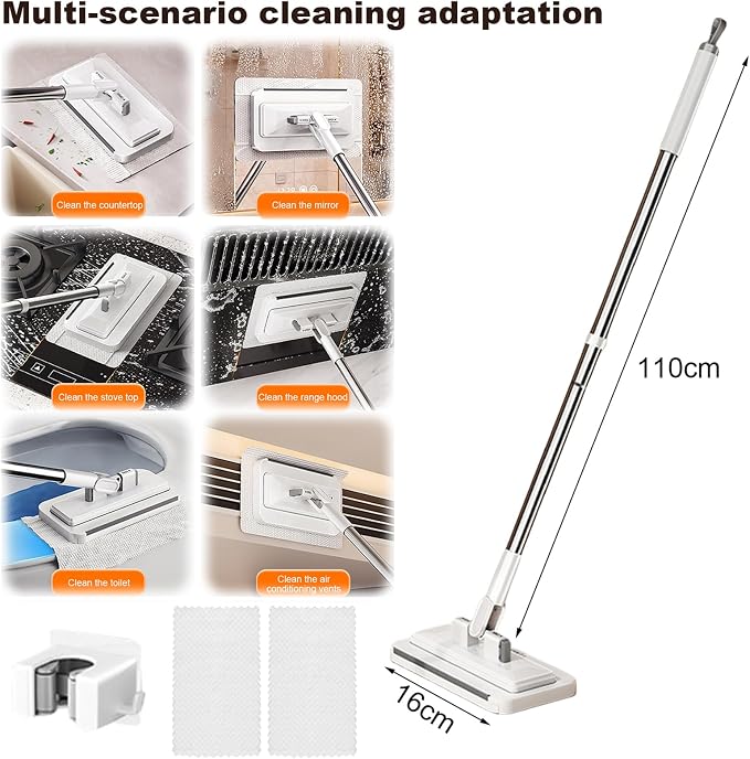 110cm Mop + 2 Cloths
