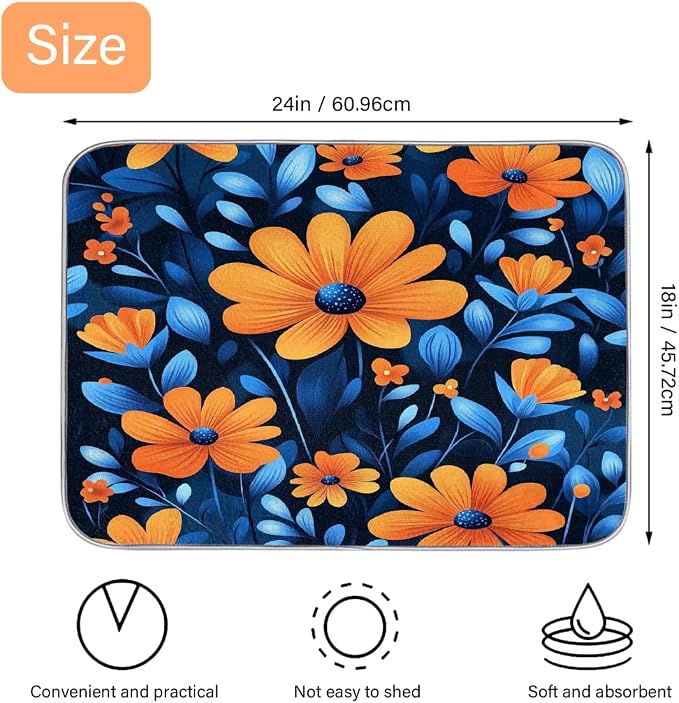 Orange And Blue Flowers