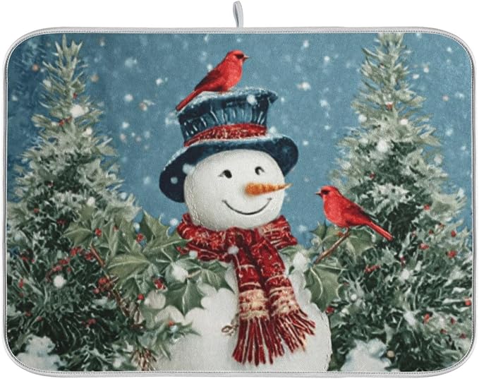 snowman snow trees