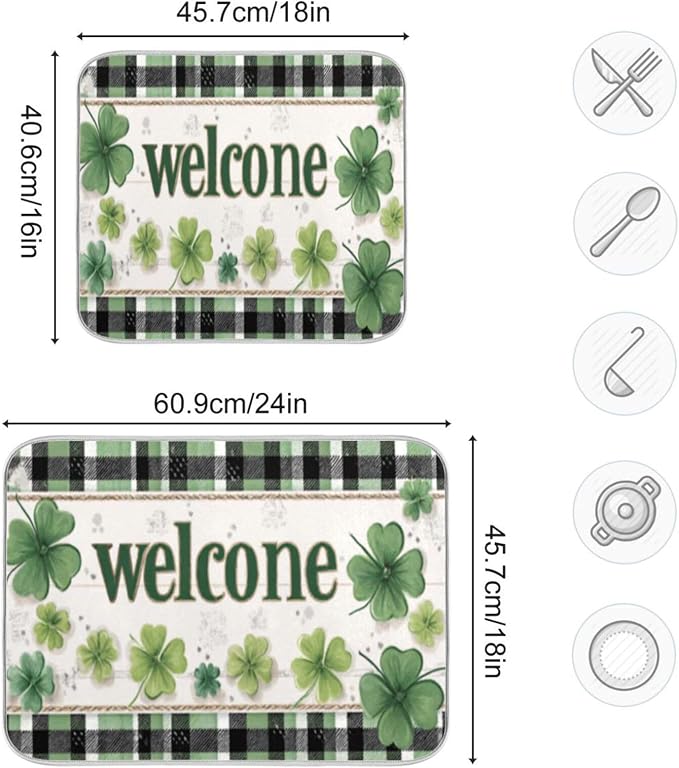 clovers and a plaid welcome