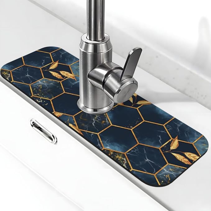 Black And Blue Honeycomb MarbleNon