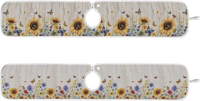 Watercolor Cornflower Butterfly Sunflower