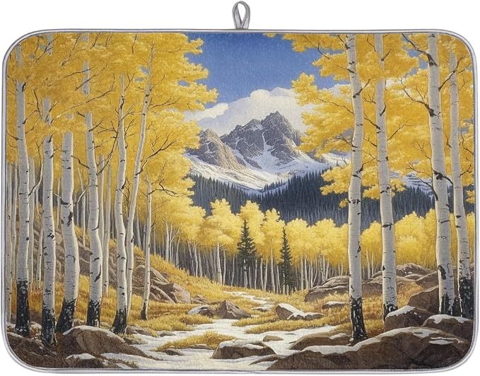 A Mountain Forest With Yellow Trees