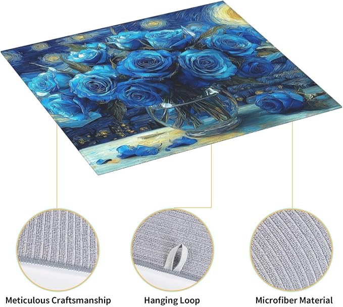 Blue Roses Starry Sky