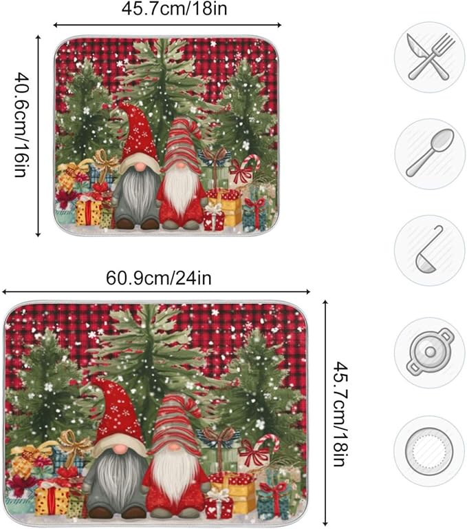 two gnomes Christmas tree