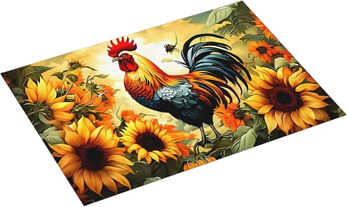 Rooster Sunflowers Garden