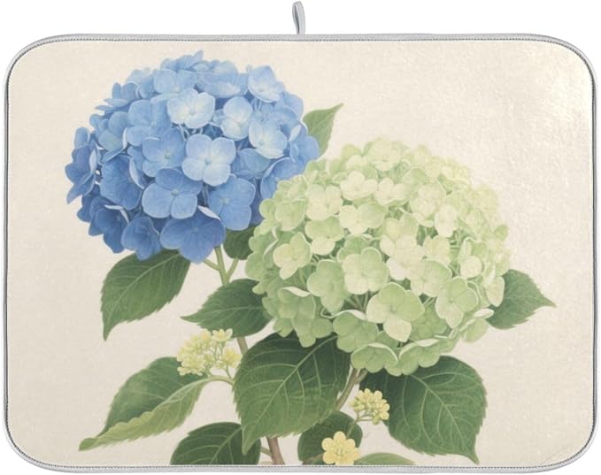 Blue and White Hydrangeas