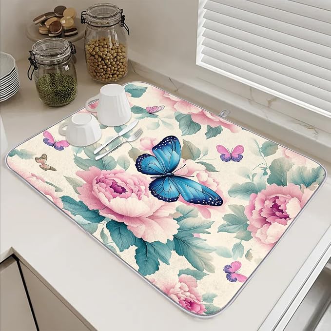 Butterfly Pink Flower Leaves