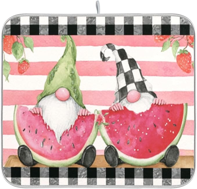 gnomes pink and red melon