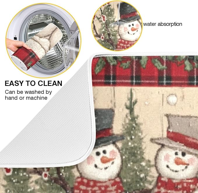 three snowmen dressed in winter