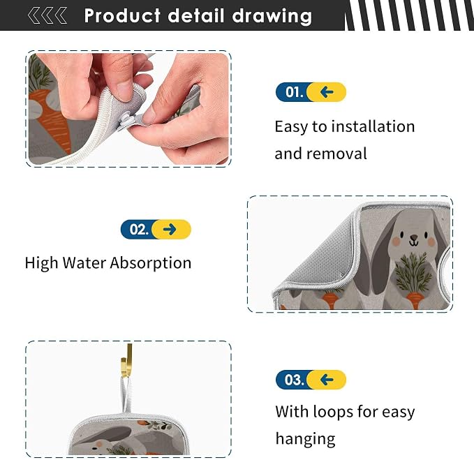 Cute Grey Bunny Carrot Daisy