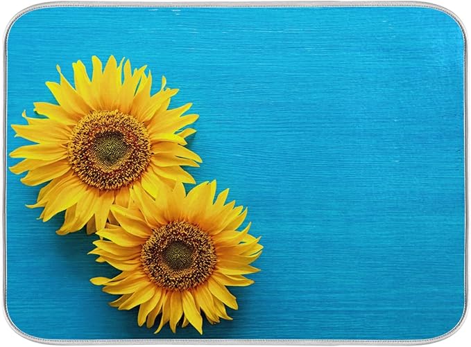 11 Blue wooden board sunflower