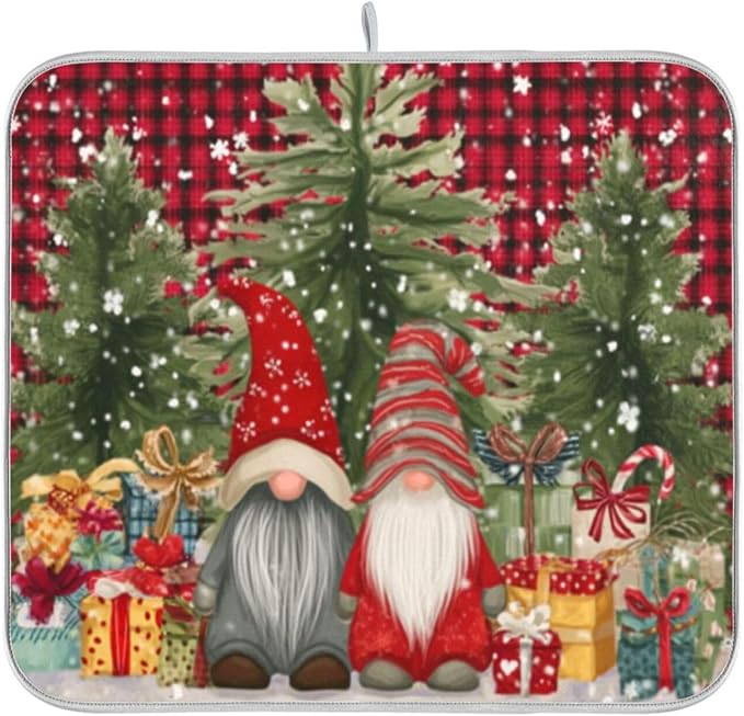 two gnomes Christmas tree