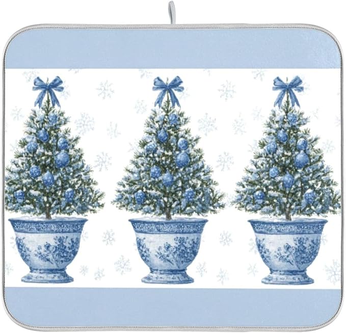 three christmas trees snowflake
