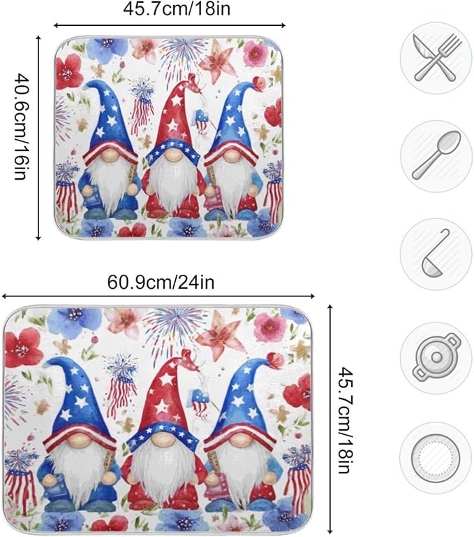 cute gnomes american flag