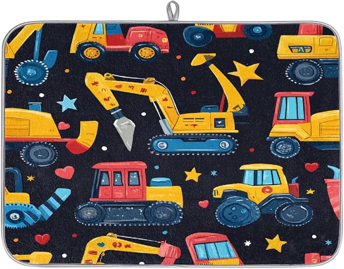 Colorful Cartoon Excavator