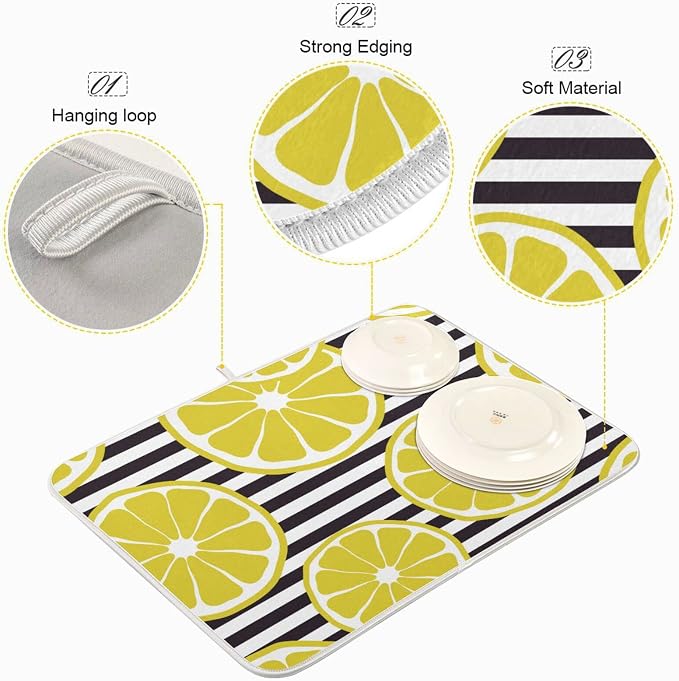 8 Black Stripe Lemon Slice