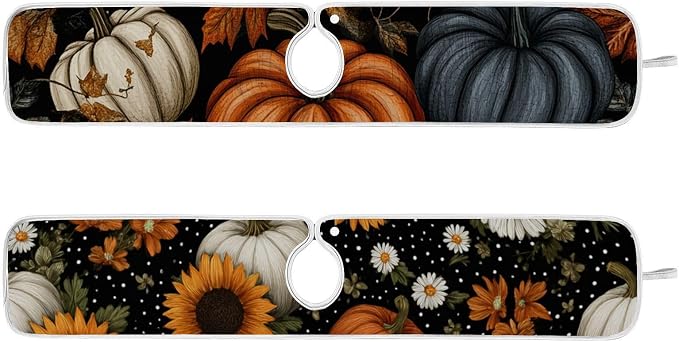 Black Autumn Pumpkins Flowers Maples