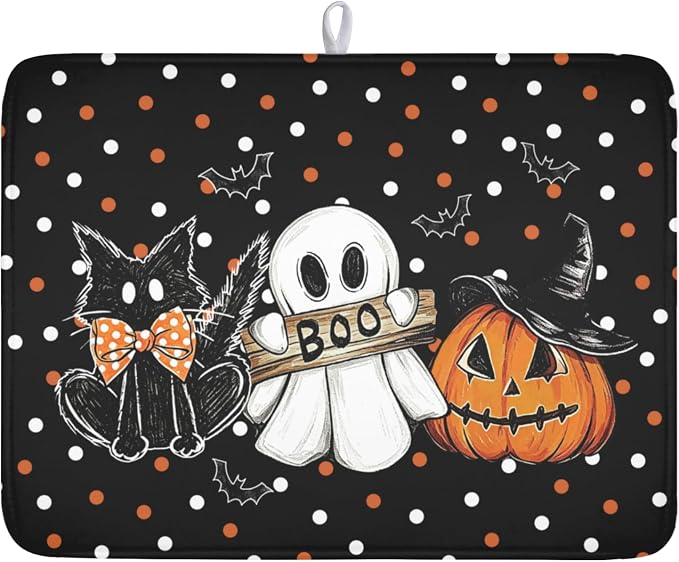 Halloween-cat polka dot