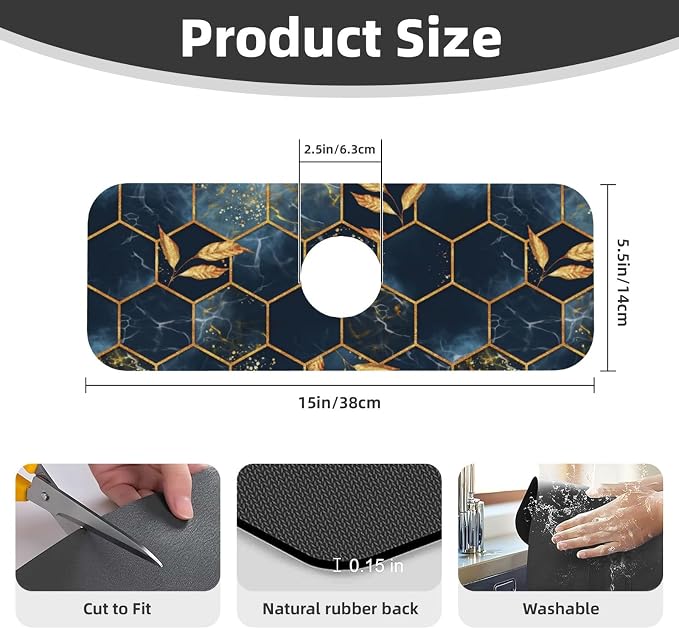 Black And Blue Honeycomb MarbleNon