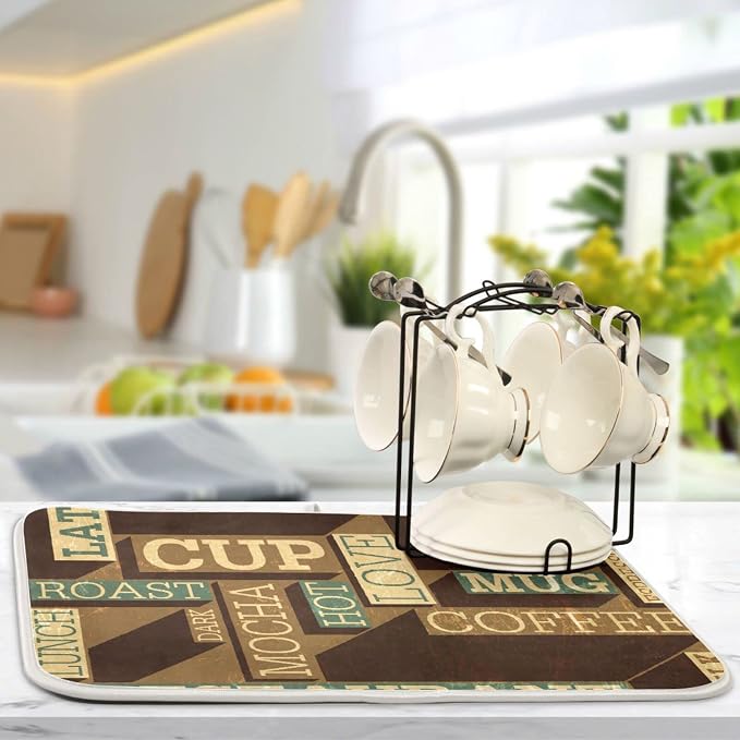Coffee Themed Seamless Retro