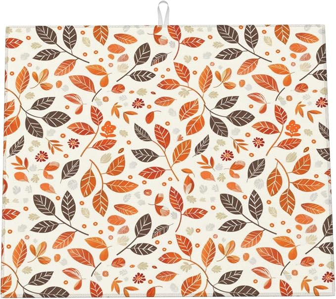 Autumn Dark Brown Orange Leaf
