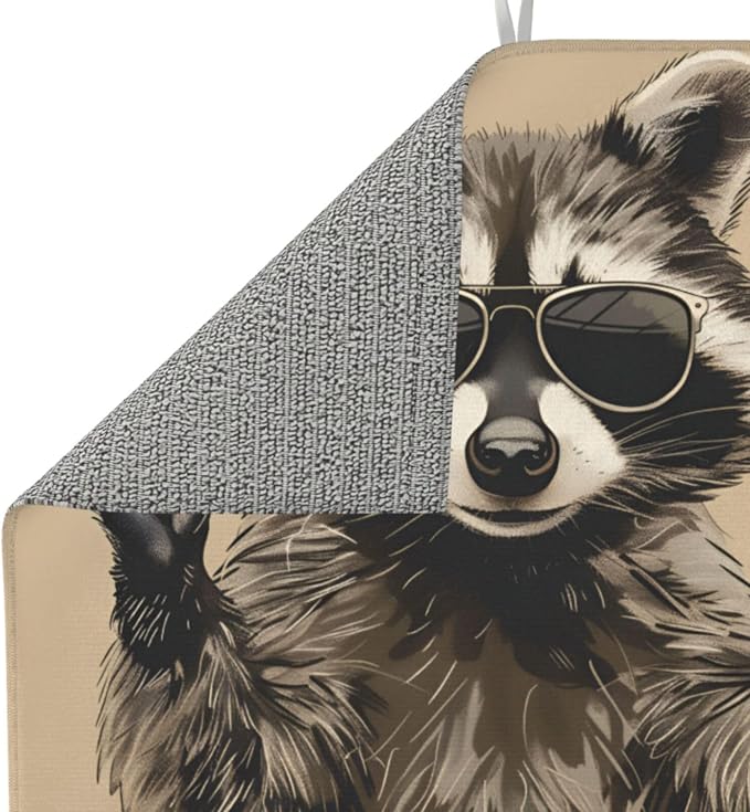 Cool Sunglasses Raccoon Retro Brown