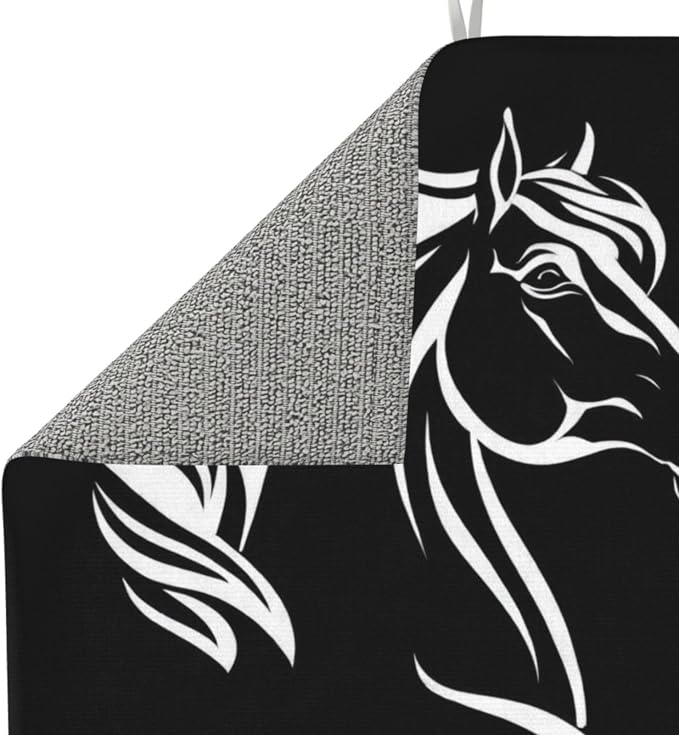 White Horse Silhouette Black
