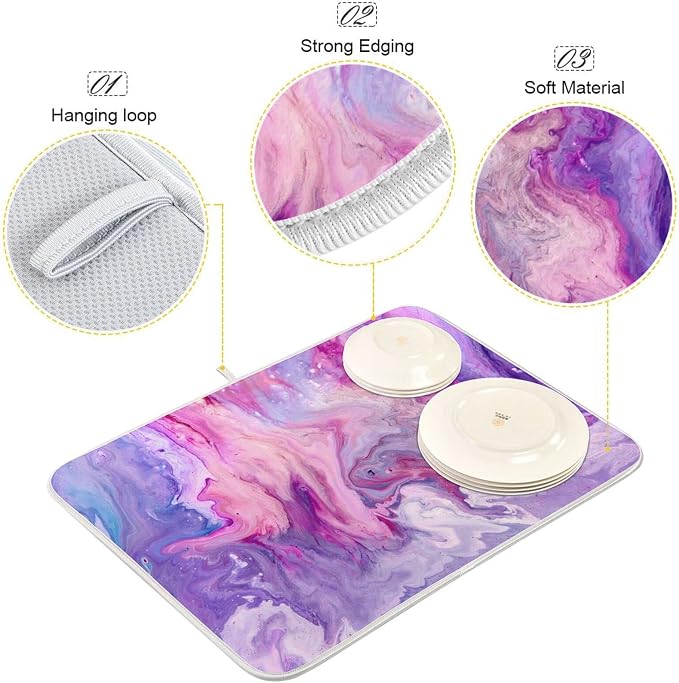 Abstract Purplr Pink Marble Paint