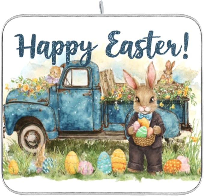 blue truck easter bunnies