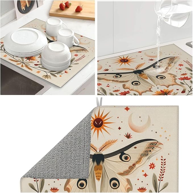 Boho Moth Sun Floral Vintage