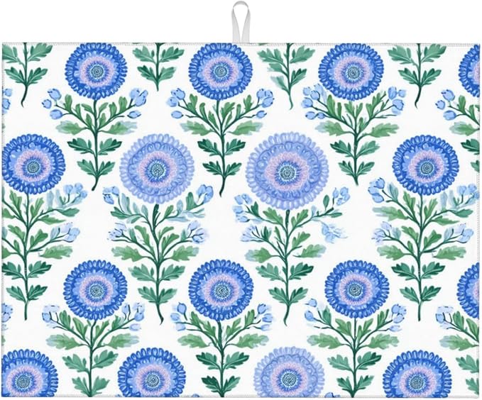 Blue Botanical Waterccolor