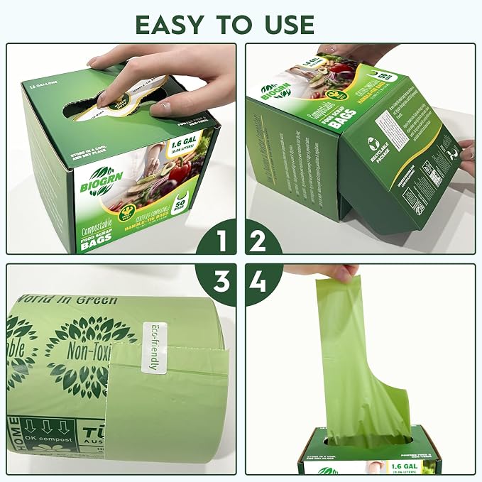 1.6 Gal, Handles Bags, 50 Count