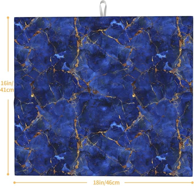 Deep Blue Gold Marble