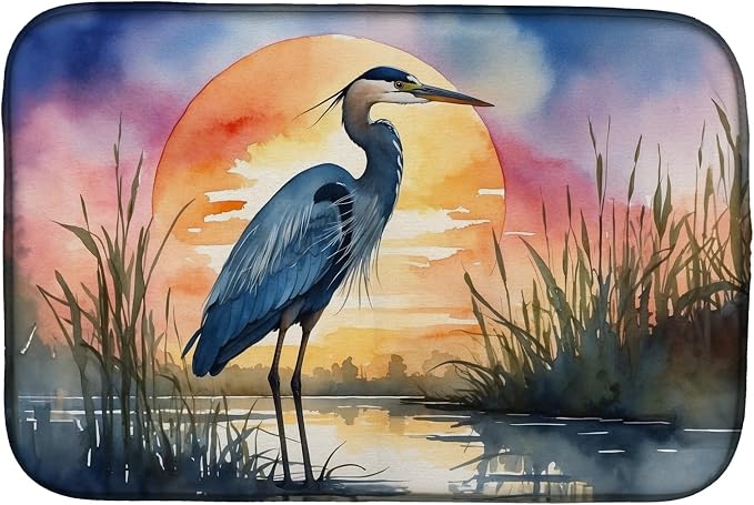 Blue Heron Setting Sun 7503