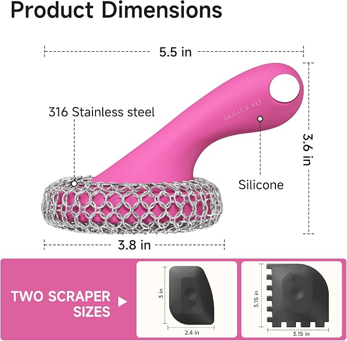 Pink Scrubber + Scraper