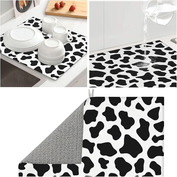 Black White Cow Print